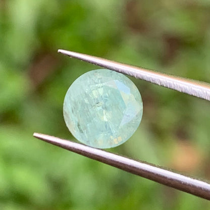 Green Sapphire 6.6 mm Round 1.57 Ct Heated Only Natural Loose Gemstone For Jewelry Making