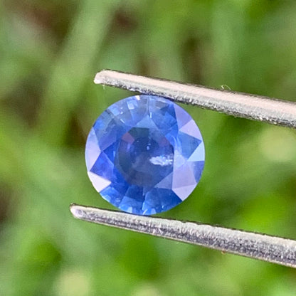 Blue Sapphire 6.2 mm Round Heated Only 1.03 Ct Natural Loose Gemstone