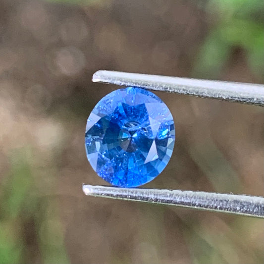 Blue Sapphire Roundish Oval 1.11 Ct Heated Only Natural Loose Gemstone For Jewelry Making