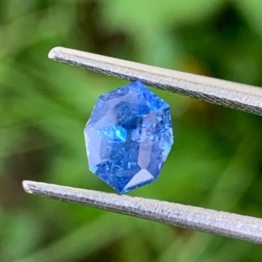 Heavily Included Blue Sapphire Octagon 1.10 Ct Loose Gemstone from Sri Lanka