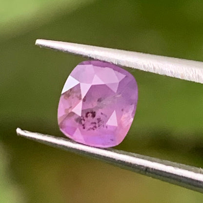 Unheated Hazy Purple Sapphire Cushion 0.81 Ct Natural Loose Gemstone