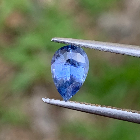 Blue Sapphire Pear 0.61 Ct Natural Loose Gemstone For Jewelry Making