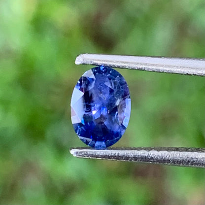 Purplish Blue Sapphire Oval 0.66 Ct Heated Only Natural Loose Gemstone For Jewelry Making