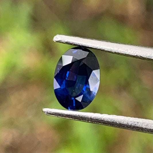 Deep Blue Sapphire Oval 0.70 Ct Heated Only Natural Loose Gemstone For Jewelry Making