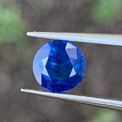 Blue Sapphire 5.9 mm Round Heated Only 1 Ct Natural Loose Gemstone