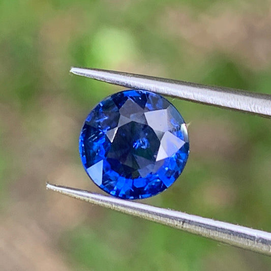 Blue Sapphire 6.5 mm Round 1.13 Ct Natural Loose Gemstone For Jewelry Making