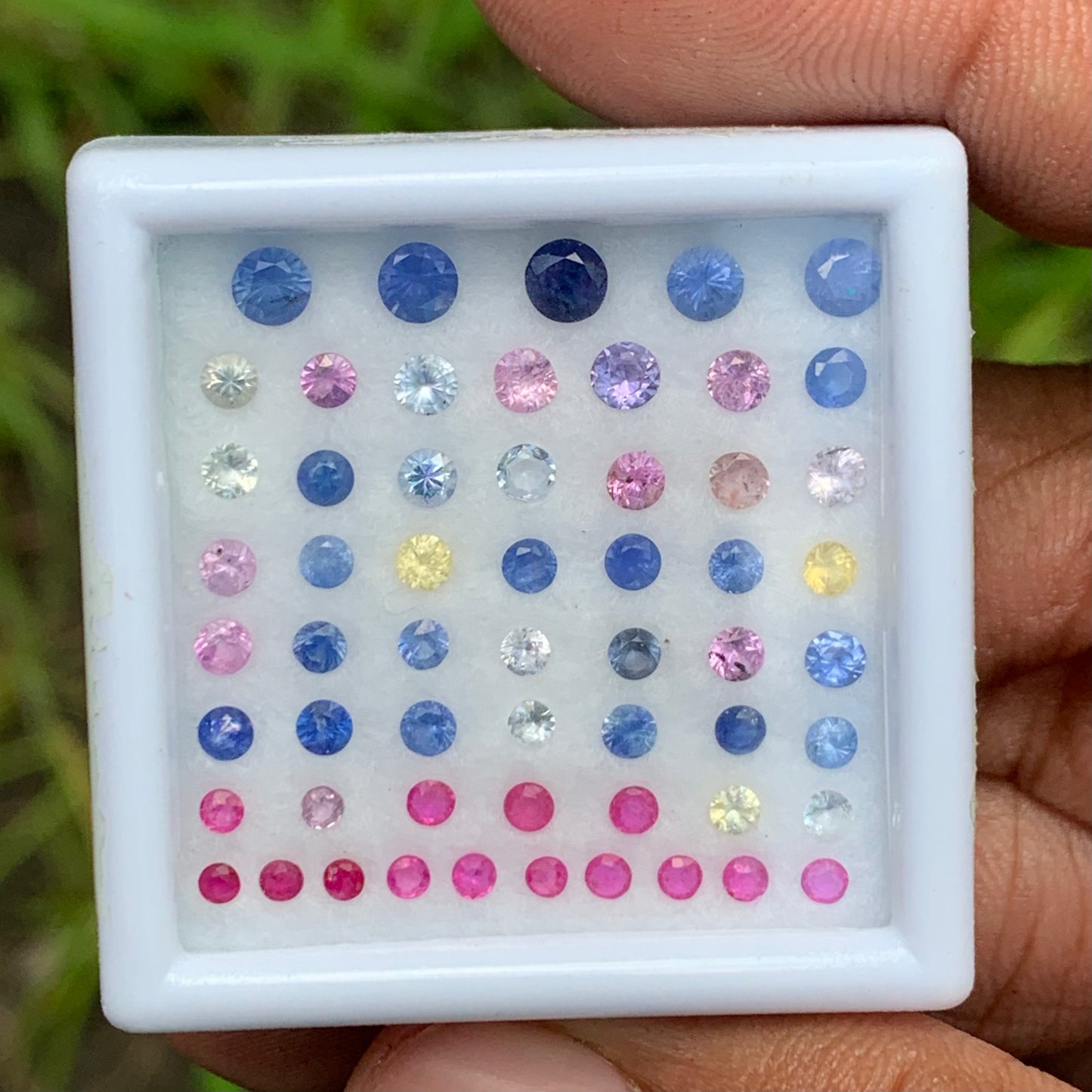 Unheated Sapphire 1.8 mm - 3.6 mm Rounds 4.62 Ct Multicolor Loose Gemstone Parcel of 56 Stones