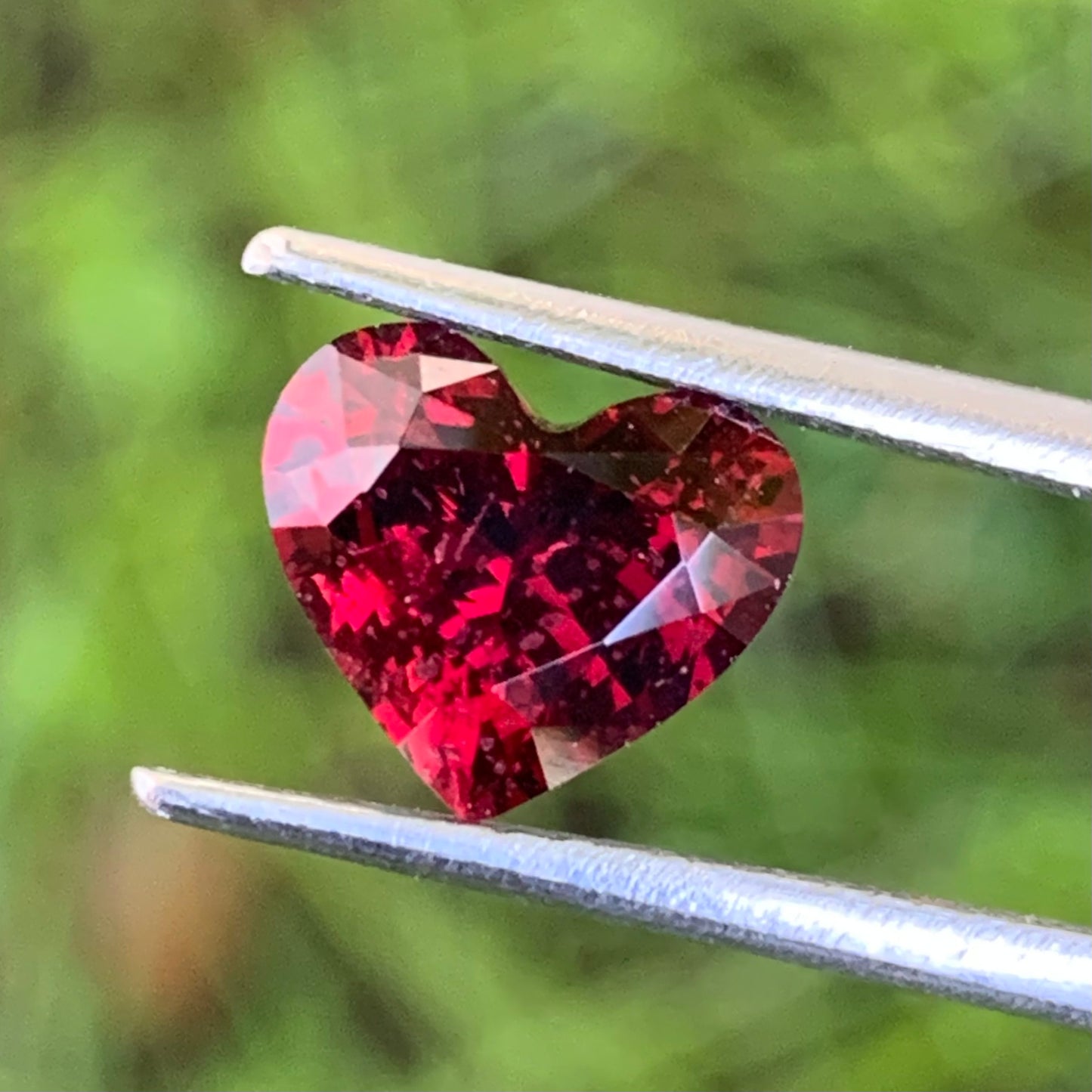 Red garnet Heart 2.60 Ct Creative Cut Loose Gemstone