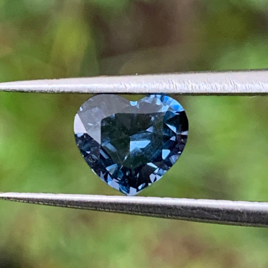 Teal Blue Spinel Heart 1 Ct Natural Loose Gemstone