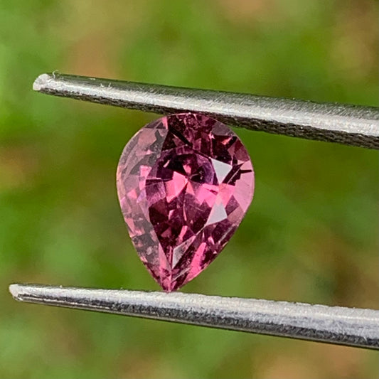 Velvet / Purplish Pink Spinel 1.45 Ct Pear Cut Natural Loose Gemstone from Sri Lanka