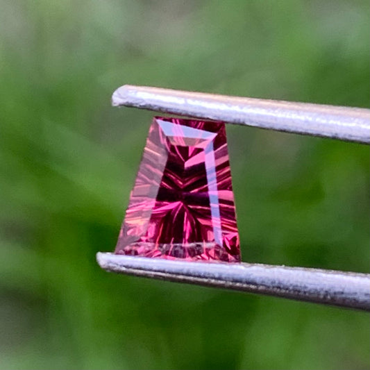 Red Garnet Concave Cut 0.63 Ct Gem For A Ring