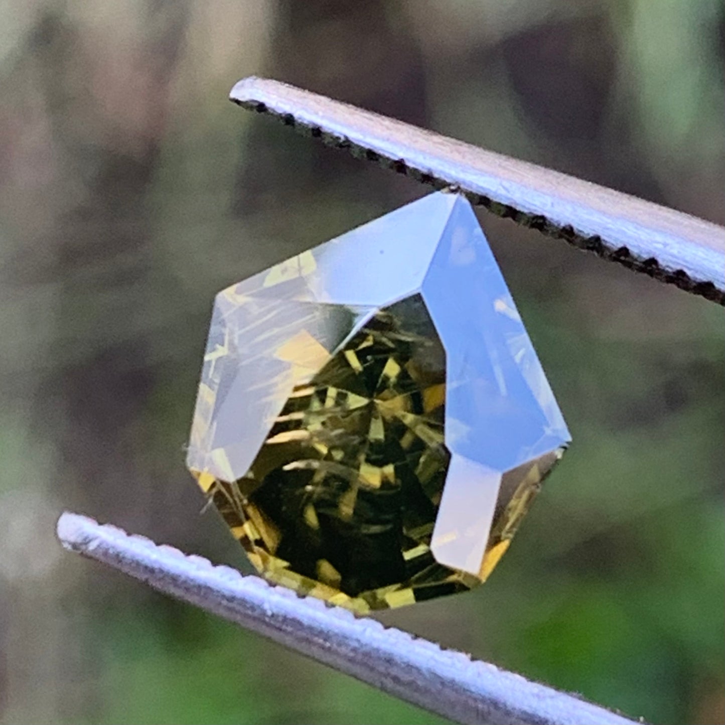 Deep Greenish Zircon Geometric Cut 2.75 Ct Natural Loose Gemstone from Sri Lanka