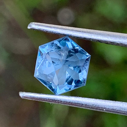Teal Spinel Hexagon 1.15 Ct Creative Lotus Cut Loose Gemstone