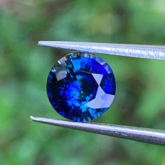 Blue Sapphire 6.5 mm Round Heated Only 1.30 Ct Natural Loose Gemstone for Jewelry Making