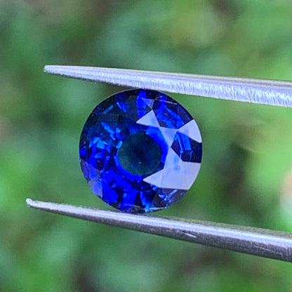 Blue Sapphire 6.5 mm Round Heated Only 1.75 Ct Natural Loose Gemstone for Jewelry Making