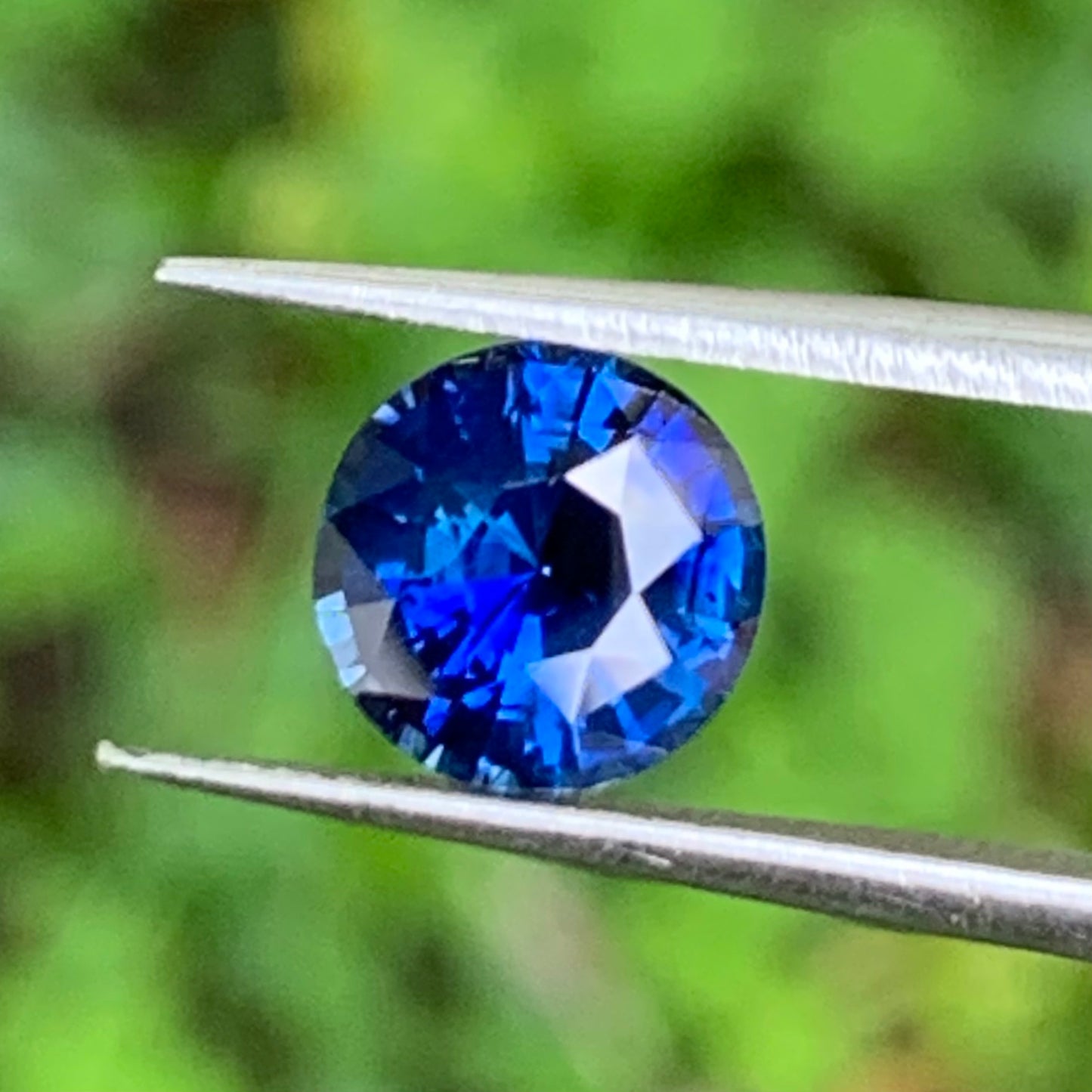 Blue Sapphire 7.1 mm Round Heated Only 1.70 Ct Natural Loose Gemstone For Jewelry Making