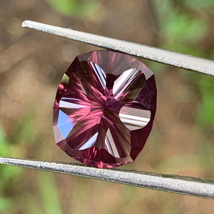 Velvet Spinel Concave Cut / Fantasy Cut Rectangular Cushion 6.61 Ct Natural Loose Gemstone From Sri Lanka