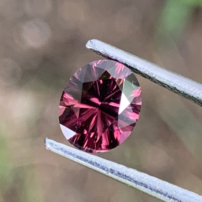 Velvet Spinel Concave Cut / Fantasy Cut Oval 1.13 Ct Natural Loose Gemstone From Sri Lanka