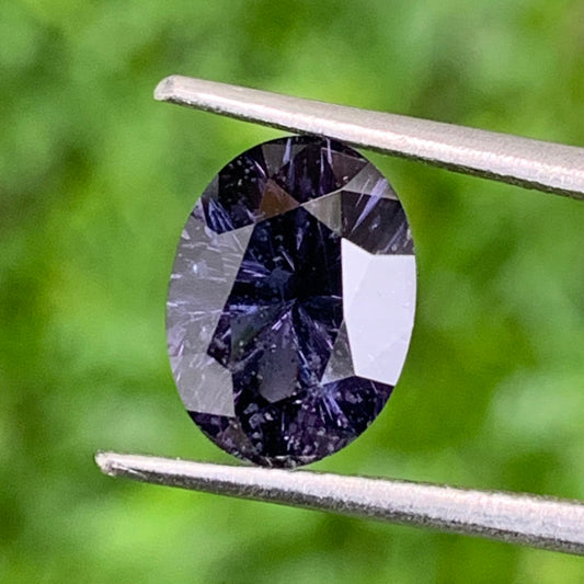 Natural Spinel Oval 2.7 Ct Deep Purple Concave Cut Loose Gemstone For Jewelry Making