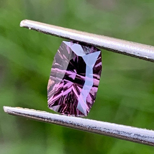 Reddish Purple Spinel Concave Cut Rectangular Cushion 1.05 Ct Natural Loose Gemstone From Sri Lanka