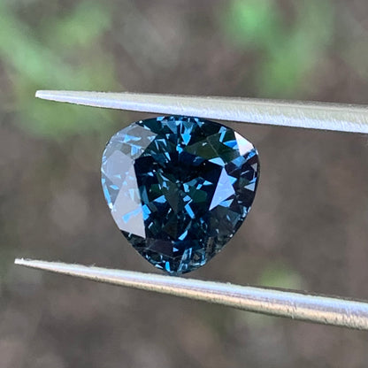Teal Blue Spinel Trillion 2.40 Ct Natural Loose Gemstone From Sri Lanka