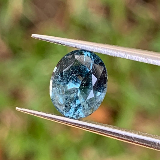 Teal Blue Spinel Oval 1.61 Ct Loose Gemstone For Contemporary Jewelry