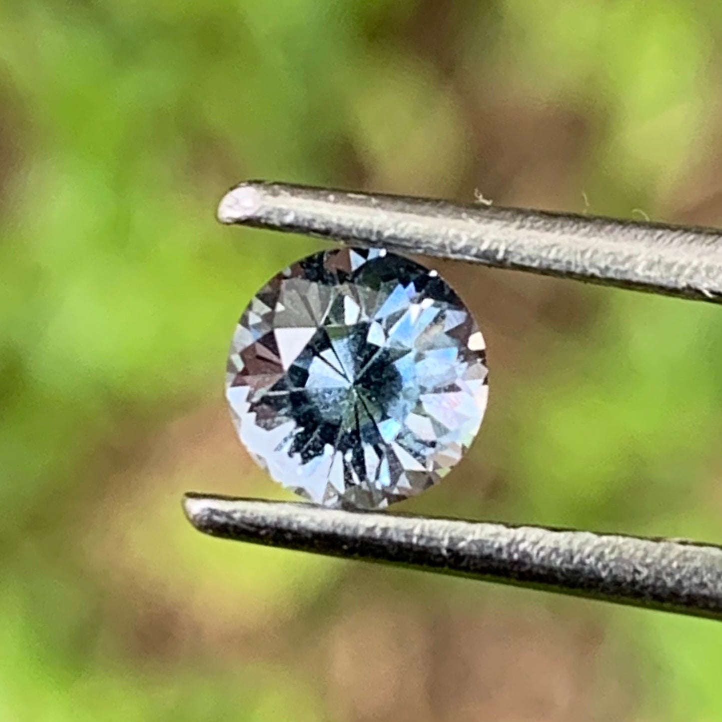 Teal Spinel Round 4.8 mm / 0.52 Ct Flower Cut Loose Gemstone For Jewelry Making