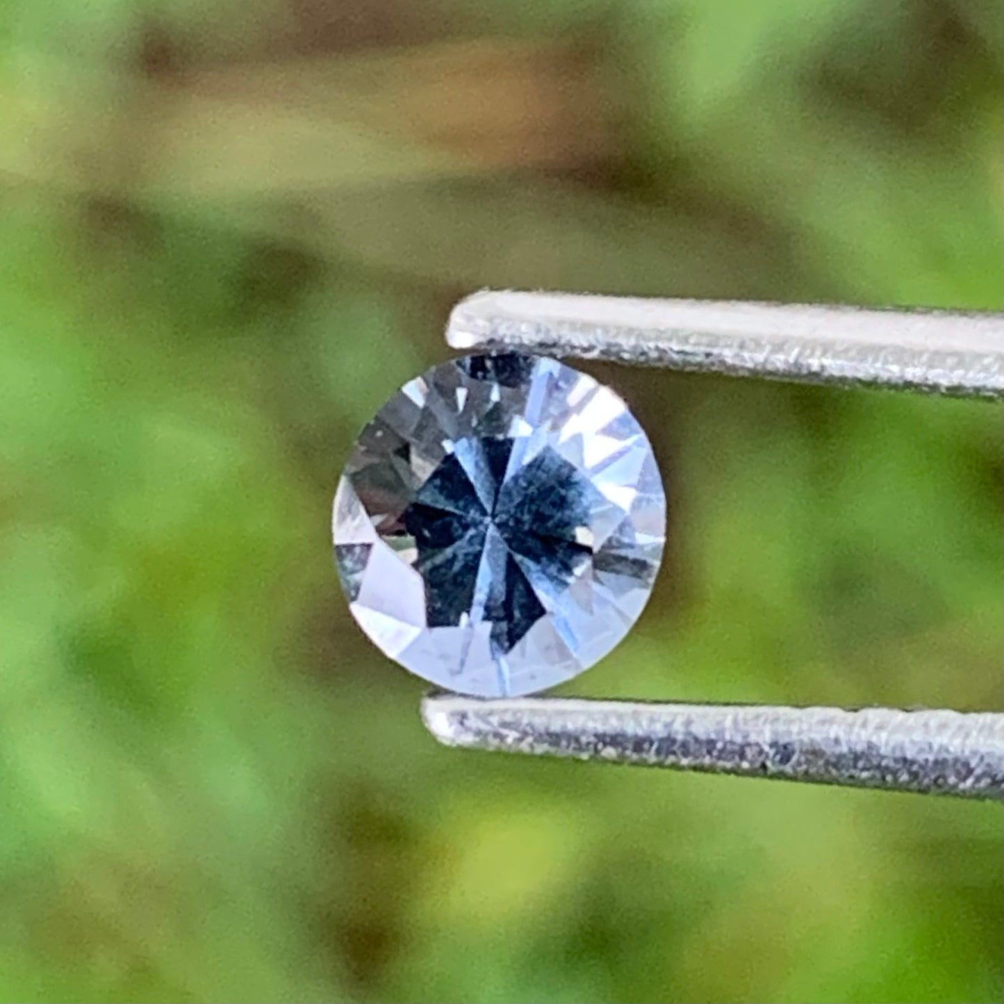 Grayish Blue Spinel Flower Cut Round 4.8 mm / 0.47 Ct Natural Loose Gemstone from Sri Lanka