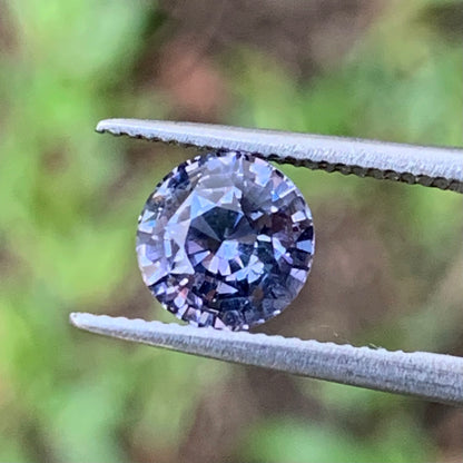 Purplish Gray Spinel 6.3 mm Round 1.33 Ct Natural Loose Gemstone From Sri Lanka