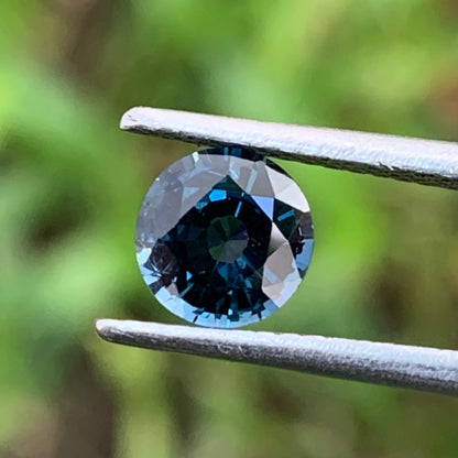 Teal Blue Spinel Round 5.85 mm / 0.85 Ct Natural Loose Gemstone For Jewelry Making