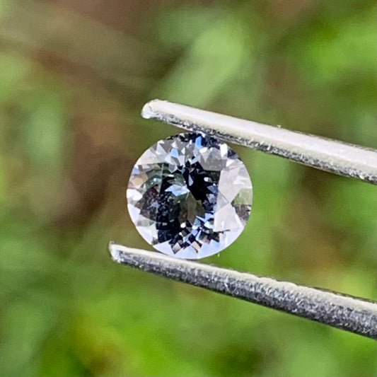 Teal Blue Spinel Flower Cut Round 4.9 mm / 0.5 Ct Natural Loose Gemstone from Sri Lanka