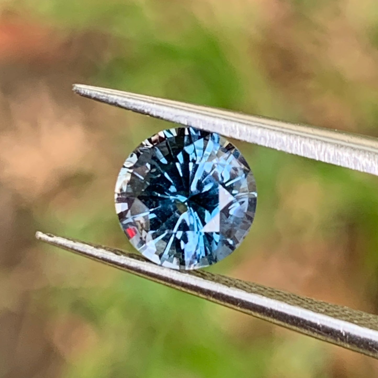 Teal Blue Spinel 6.1 mm Round 1.26 Ct Loose Gemstone For Contemporary Jewelry