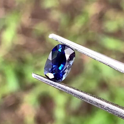 Blue Sapphire Rectangular Cushion 0.9 Ct Heated Only Natural Loose Gemstone For Jewelry Making