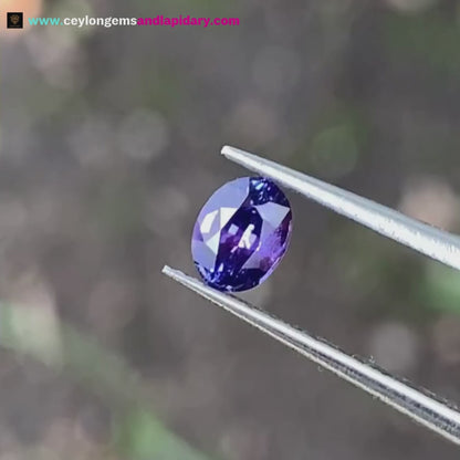 Bluish Purple Sapphire Oval Heated Only 0.43 Ct Natural Loose Gemstone For Jewelry Making 💎✨