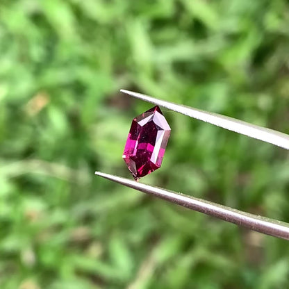 Pinkish Red Garnet Elongated Hexagon 1.45 Ct Natural Loose Gemstone For Jewelry Making 💎✨