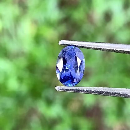 Purplish Blue Sapphire Oval 0.66 Ct Heated Only Natural Loose Gemstone For Jewelry Making