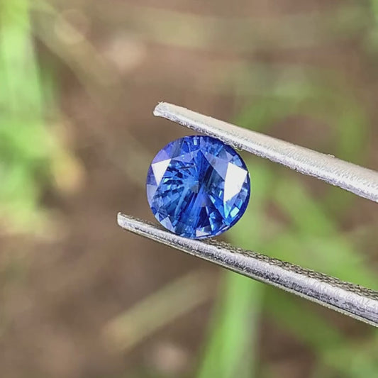 ✨ Blue Sapphire 5.85 mm Round Heated Only 1.13 Ct Natural Loose Gemstone 💎