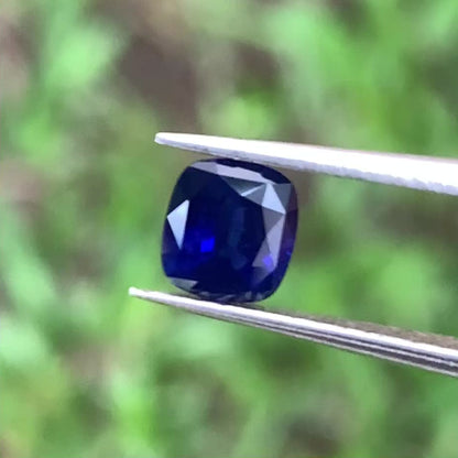 Royal Blue Sapphire Rectangular Cushion 0.82 Ct Heated Only Natural Loose Gemstone For Jewelry Making