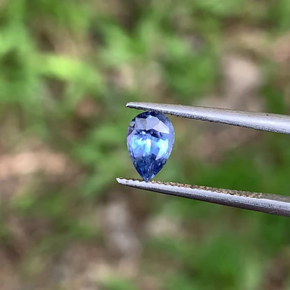 Blue Sapphire Pear 0.61 Ct Natural Loose Gemstone For Jewelry Making