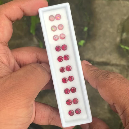 Fantasy / Concave Cut Red Garnet 11.90 Ct / 20 Stones Loose Gemstone Parcel For Jewelry Making 💎✨