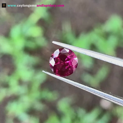Red Garnet 5.4 mm Round 0.61 Ct Natural Loose Gemstone For Jewelry Making 💎✨
