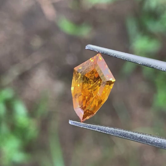 ✨ Orange Zircon Shield 2.86 Ct Natural Loose Gemstone 💎