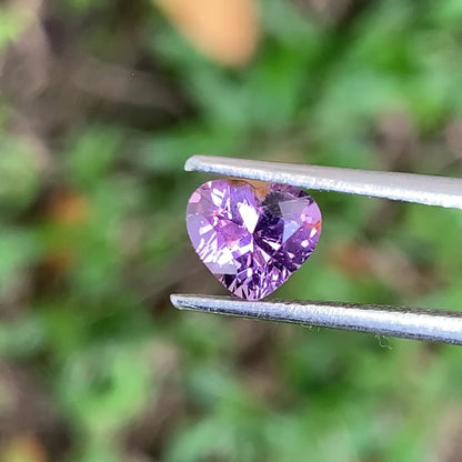 Lavender Spinel Heart 1.20 Ct Natural Loose Gemstone For Center Stone