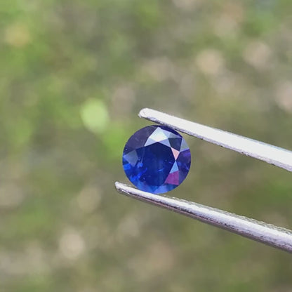 ✨ Hazy Blue Sapphire 5.3 mm Round Heated Only 0.66 Ct Natural Loose Gemstone 💎