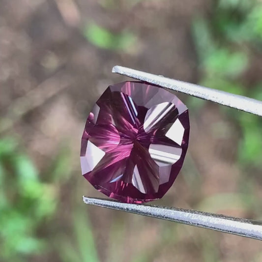 ✨ Velvet Spinel Concave Cut / Fantasy Cut Rectangular Cushion 6.61 Ct Natural Loose Gemstone From Sri Lanka 💎