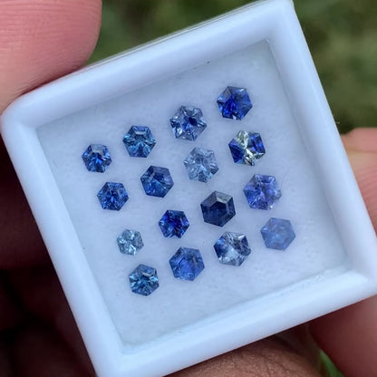 Blue Sapphire 1.78 Ct / 16 Stones Heated Only Natural Loose Gemstone For Jewelry Making
