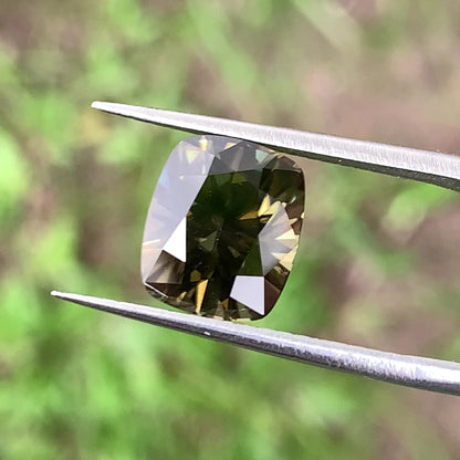 Brownish Green Zircon Rectangular Cushion 5.85 Ct Natural Certified Loose Gemstone For Jewelry Making 💎✨