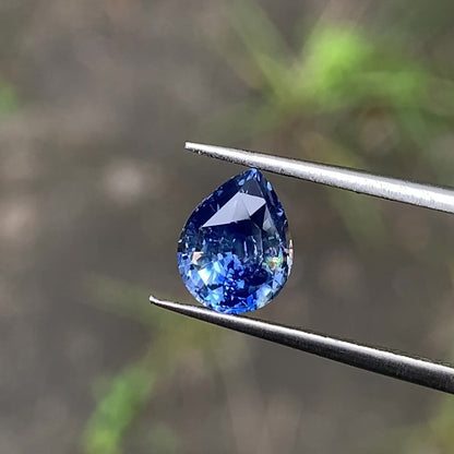 Blue & Yellow Bicolor Sapphire Pear 1.53 Ct Natural Loose Gemstone For Jewelry Making 💎✨