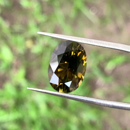 Brownish Green Tourmaline Oval 4.21 Ct Natural Certified Loose Gemstone For Jewelry Making 💎✨