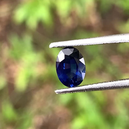 Deep Blue Sapphire Oval 0.70 Ct Heated Only Natural Loose Gemstone For Jewelry Making